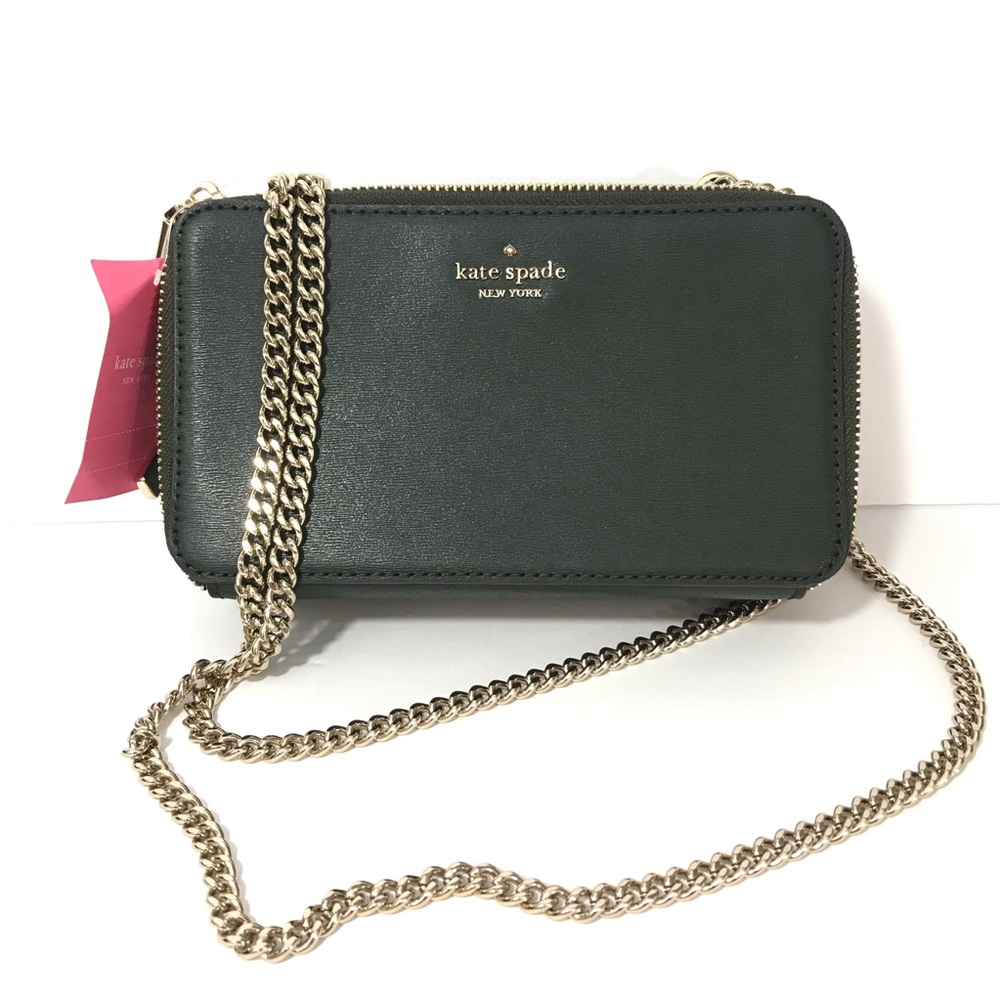 Kate Spade Double Chain Zip Crossbody Shoulder Bag